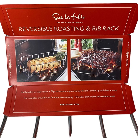 Sur La Table Reversible Roasting And Rib Rack NEW - Picture 3 of 5